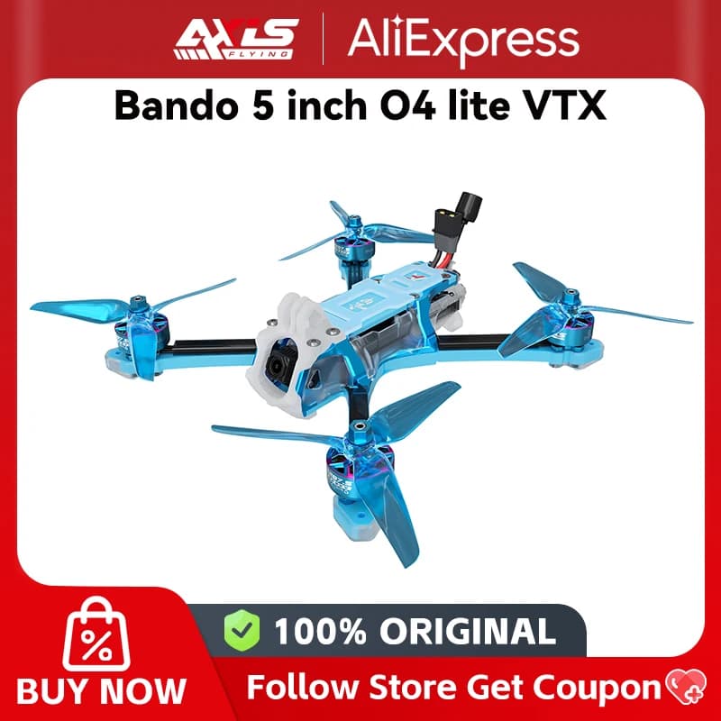 Axisflying Bando 5 inch FPV O4 Lite Dual 4268 H743 Pro FC BANDO 2207.5 1960KV (6S) True X Sturdy Racing Drone Freestyle GPS 2