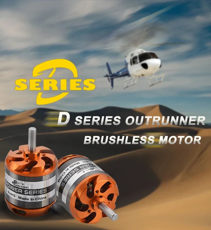 FlashHobby D3542 3542 1000KV 1250KV 1450KV Brushless Outrunner Motor For Mini Multicopters RC Plane Helicopter 6