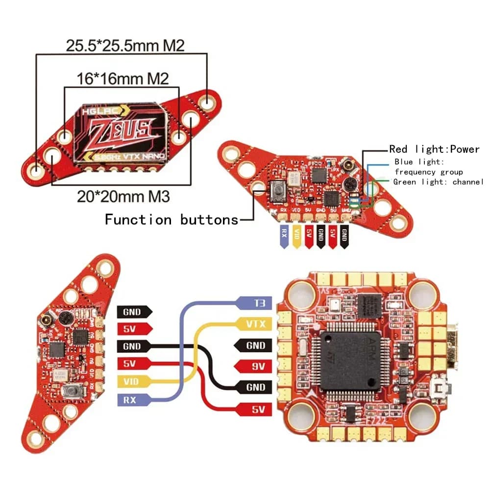 HGLRC Zeus Nano VTX 5.8G 40CH 350mW 5