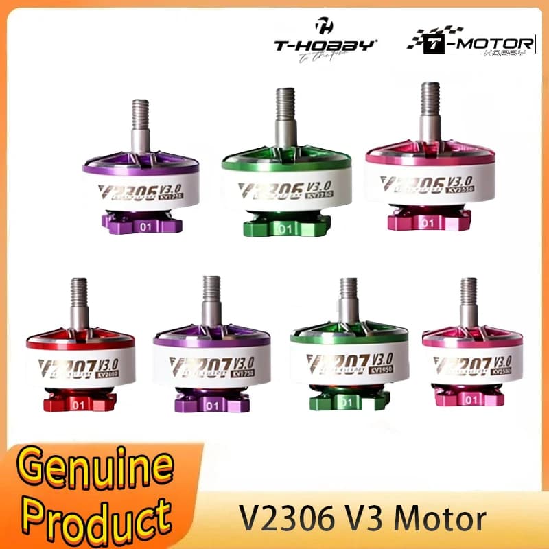 T-Motor T-Hobby Velox V2207 /V2306 V3 1750KV 1950KV 2050KV 6S / 2550KV 4S Brushless Motor for FPV Freestyle Drones DIY Parts