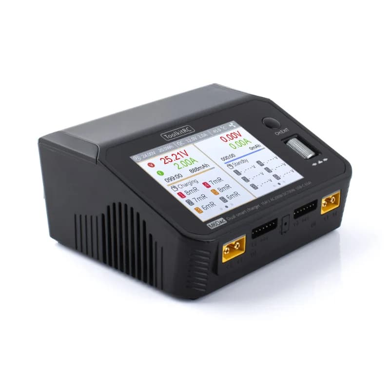 ToolkitRC M6DAC 7.4v Lipo battery charger Dual Channel RC Model Intelligent Smart Balanced Charger for 1-6S LiHV NiMh Battery 3