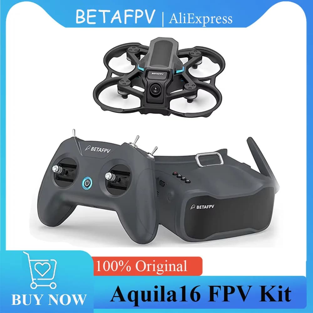 BETAFPV Aquila16 FPV Kit Quadcopter ELRS 2.4G Analog VTX VR03 FPV Goggles
