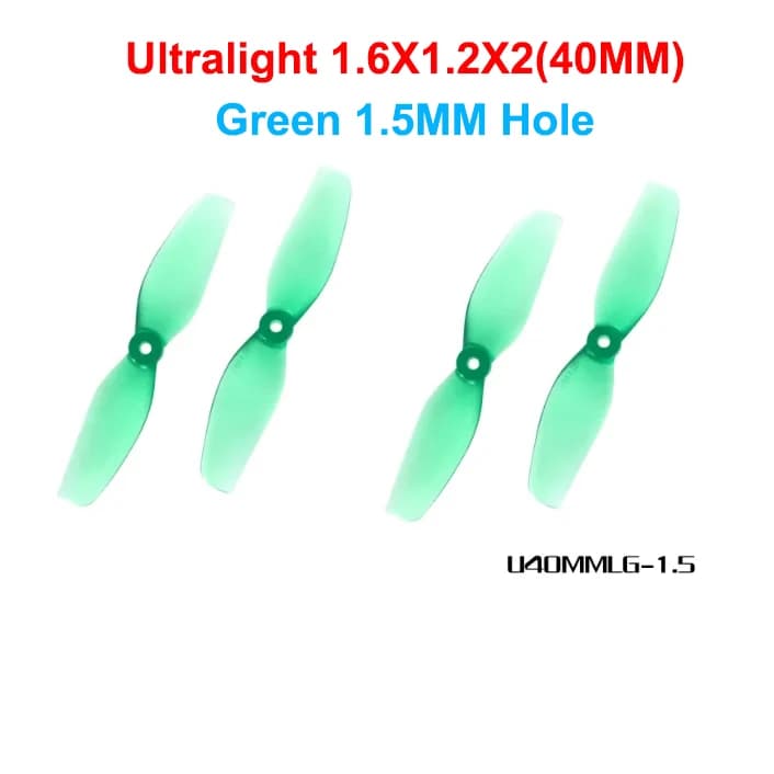 HQProp 40MM 1.6X1X3 1.6X1.2X2 Hollow Cup Propeller Dia 40mm 2-Blade 3-Blades 1mm 1.5mm Shaft Hole for Drone RC Model Airplane 4