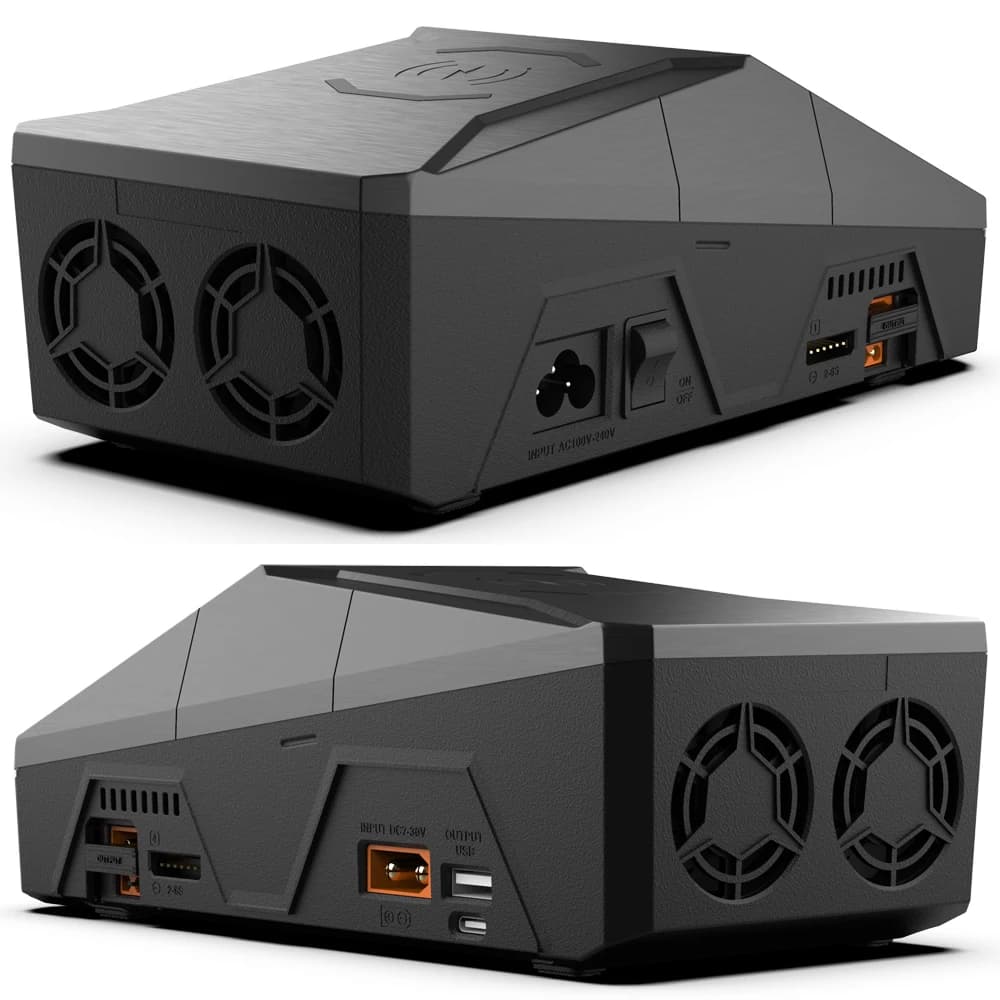 ToolkitRC Q6AC Charger AC 400W / DC 1000W 4CH output Built-in 65W USB Output 15W Wireless Charger for LiPo NiMH PB battery 6