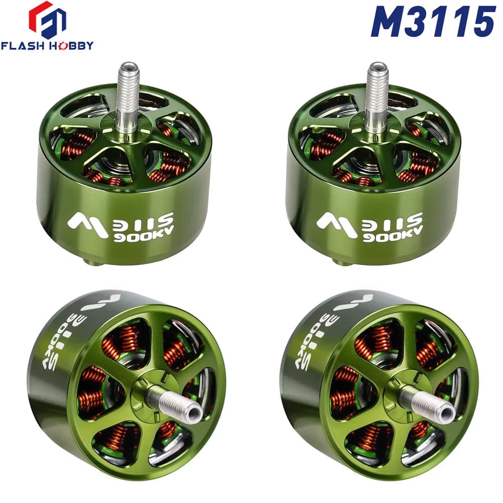 4 Pieces FLASHHOBBY Mars M3115 Brushless Motor 900KV 3-6S LiPo for FPV Freestyle Long Range DIY Parts 5