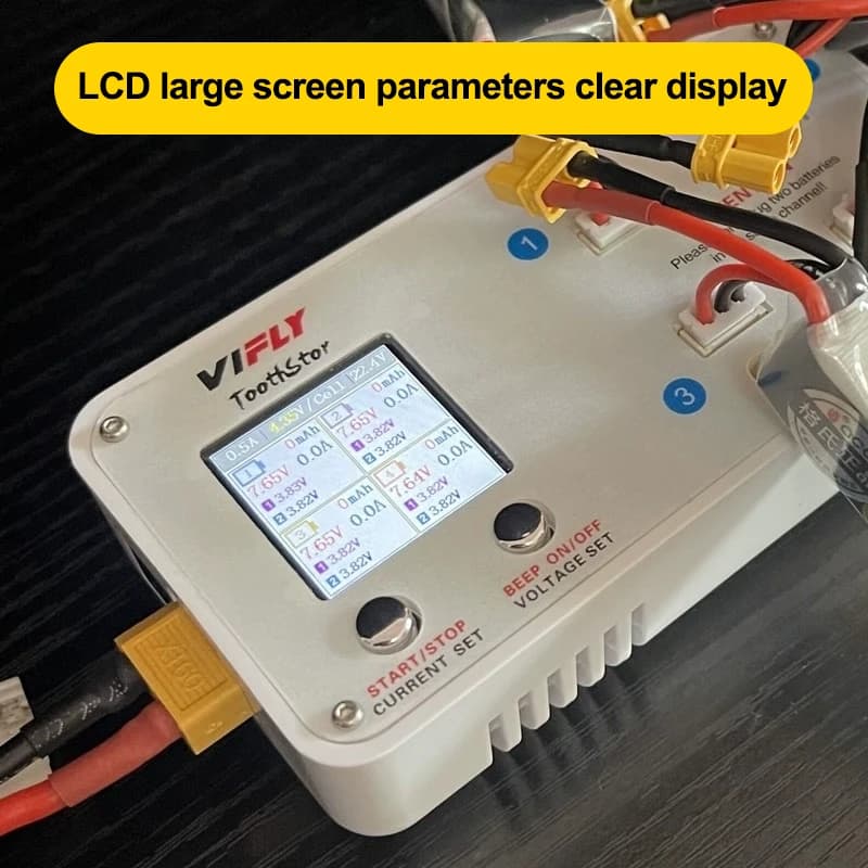 VIFLY toothstor Drone Traversal Loop 2S battery charger Toothstor supports BT3.0 and XH2.54 Multiple Power Input 3