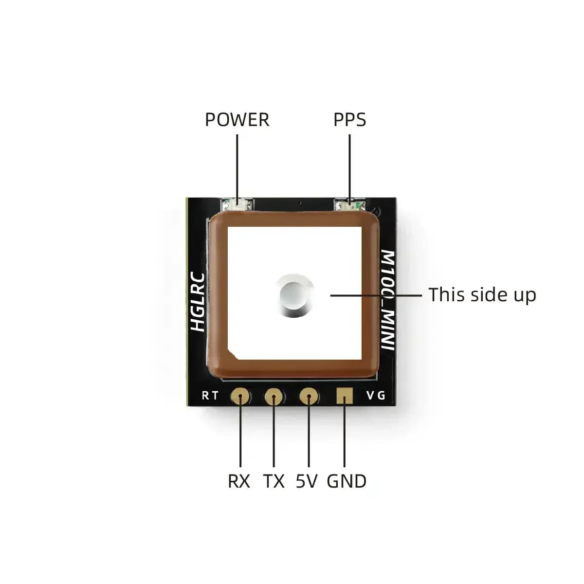HGLRC M100 MINI M10 GPS Module Built-in Ceramic Antenna 15x15mm 4