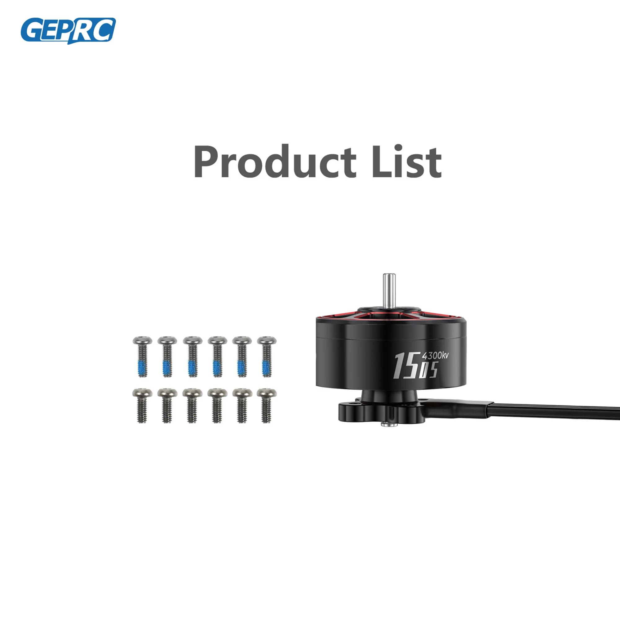 GEPRC SPEEDX2 1505 4300KV Motor 20A-30A Brushless 16.8V Motor Black with 2.5 - 3.5 Inch RC FPV Racing Drone Multicopter 6