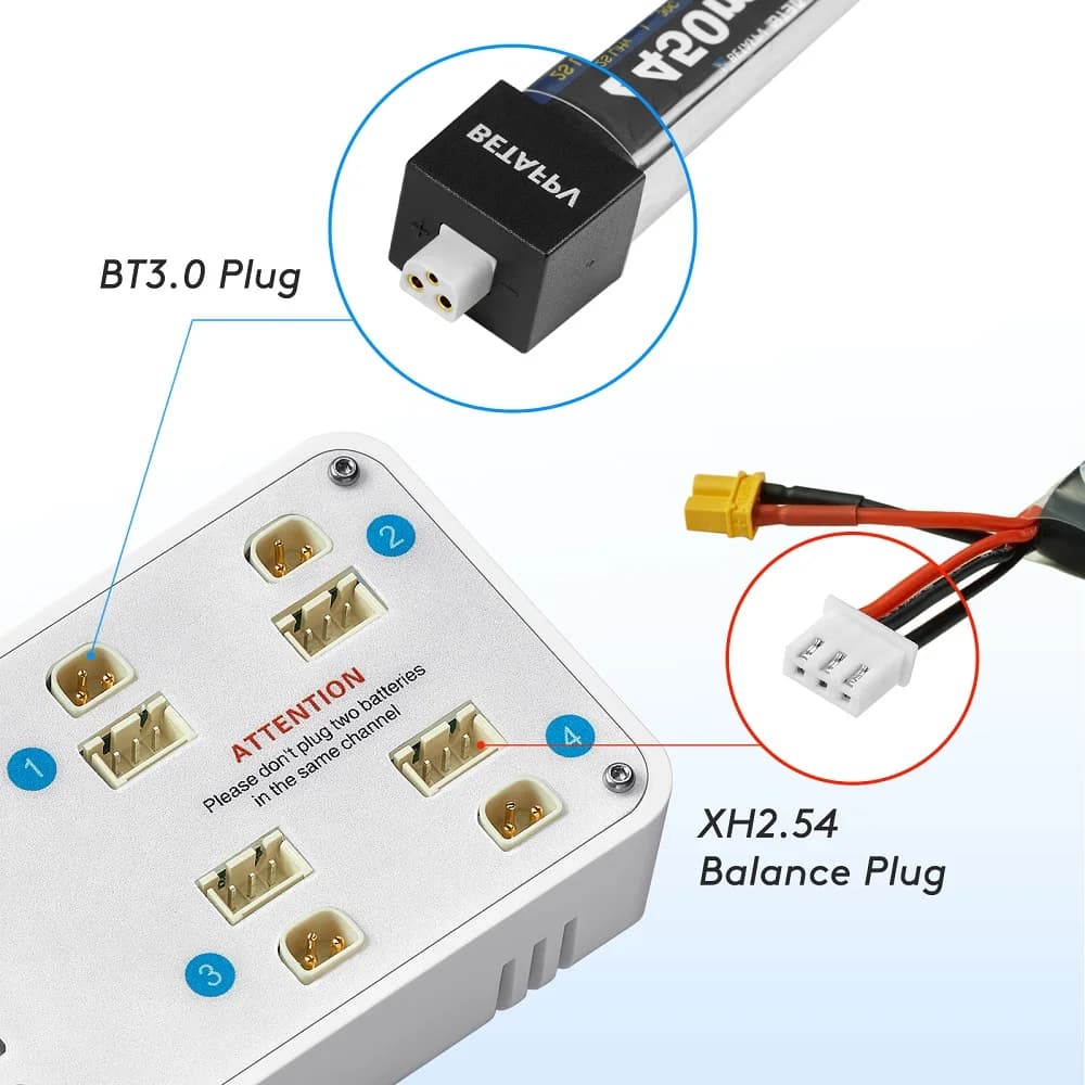 VIFLY ToothStor - 4 Port 2S Balance Charger with Storage Mode for FPV Drone 4