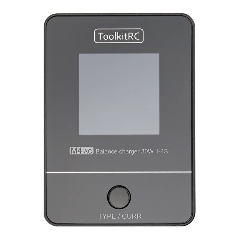ToolkitRC M4AC 1S 2S 3S Lipo Battery Charger 30W with IPS Display XT30/ XT60 Interface for LiHV NiMh RC Racing Drone Battery 6