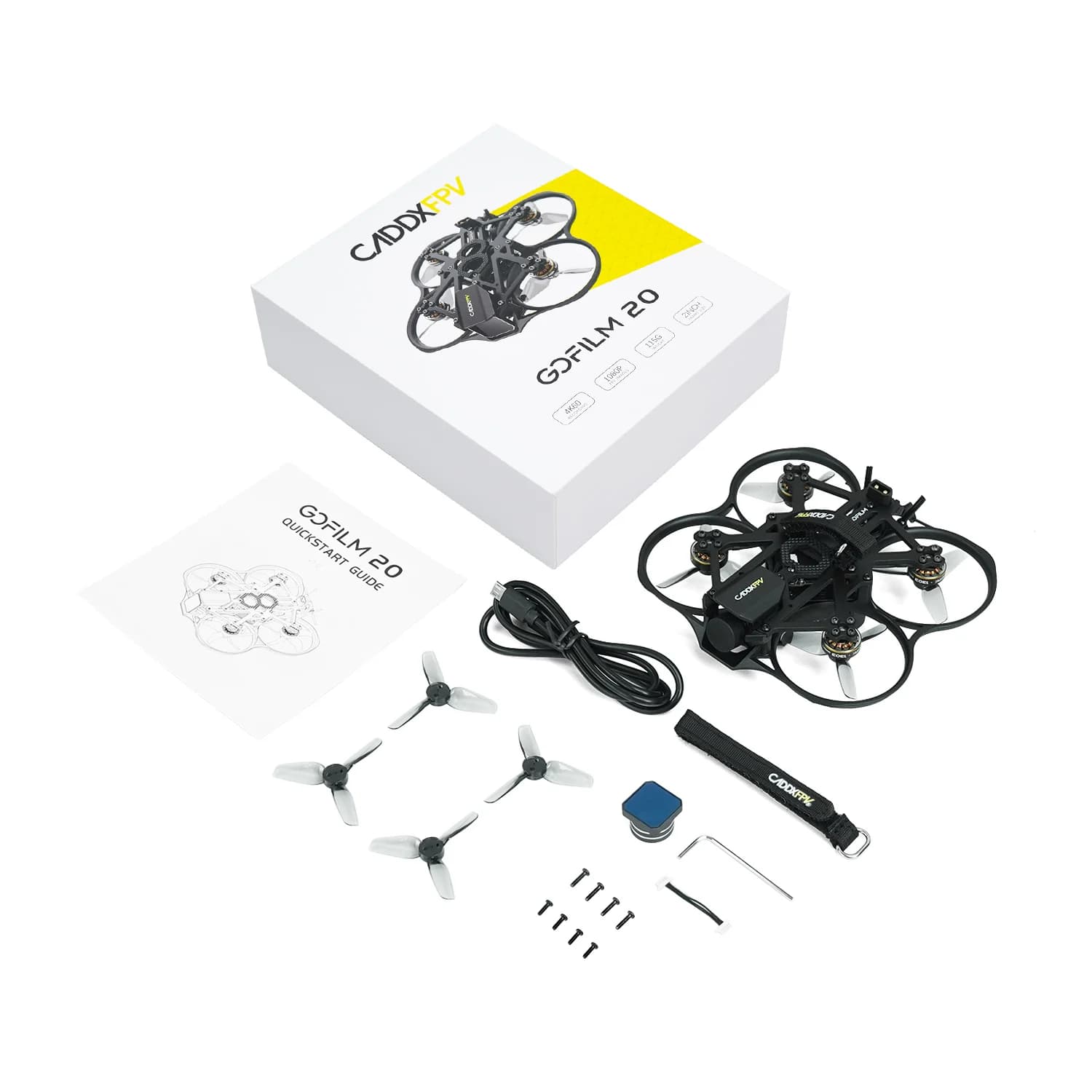 CADDX Gofilm 20 FPV Drone 2Inch Walksnail Moonlight VTX 4K 60fps Recording 1303 6000KV motors RC Quadcopter Freestyle Drone 6
