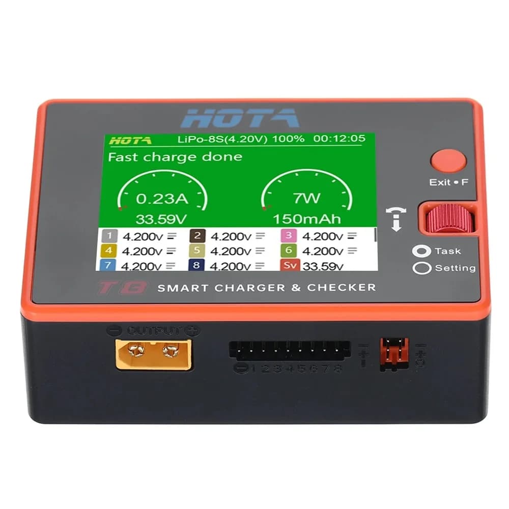 HOTA T8 Intelligent Balance Charger for Lithium Batteries 1-8S 22A Current 650W Suitable for RC FPV Drone And Remote Control 6