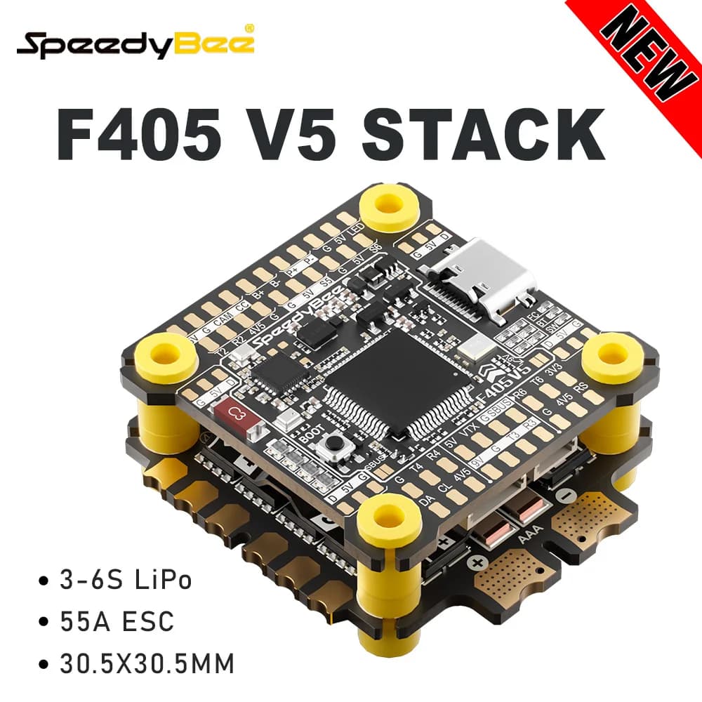 SpeedyBee F405 V5 Stack F405 V5 FC 32-Bit 55A 4in1 ESC 3-6S LiPo 30.5x30.5mm 16MB ICM42688P Gyro For RC FPV Racing Drone 2