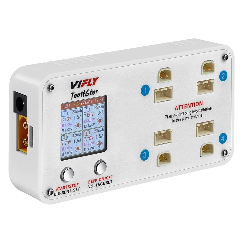 VIFLY toothstor Drone Traversal Loop 2S battery charger Toothstor supports BT3.0 and XH2.54 Multiple Power Input 6