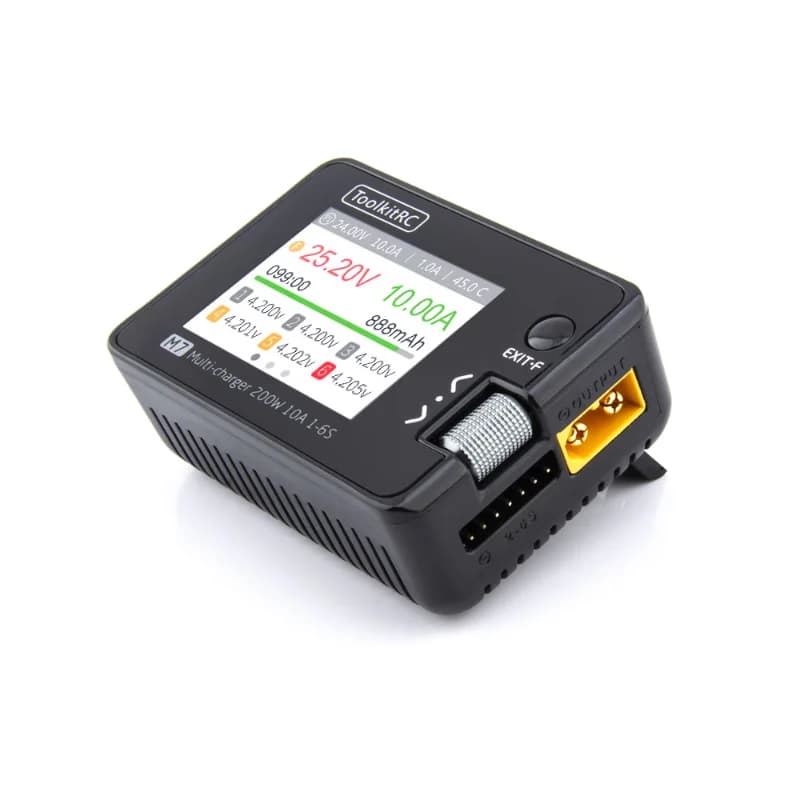 ToolkitRC M7 Balance Charger Discharger Multi Function Charger for 1-6S Lipo Battery RC Airplanes Fixed-Wing Lithium Battery 2