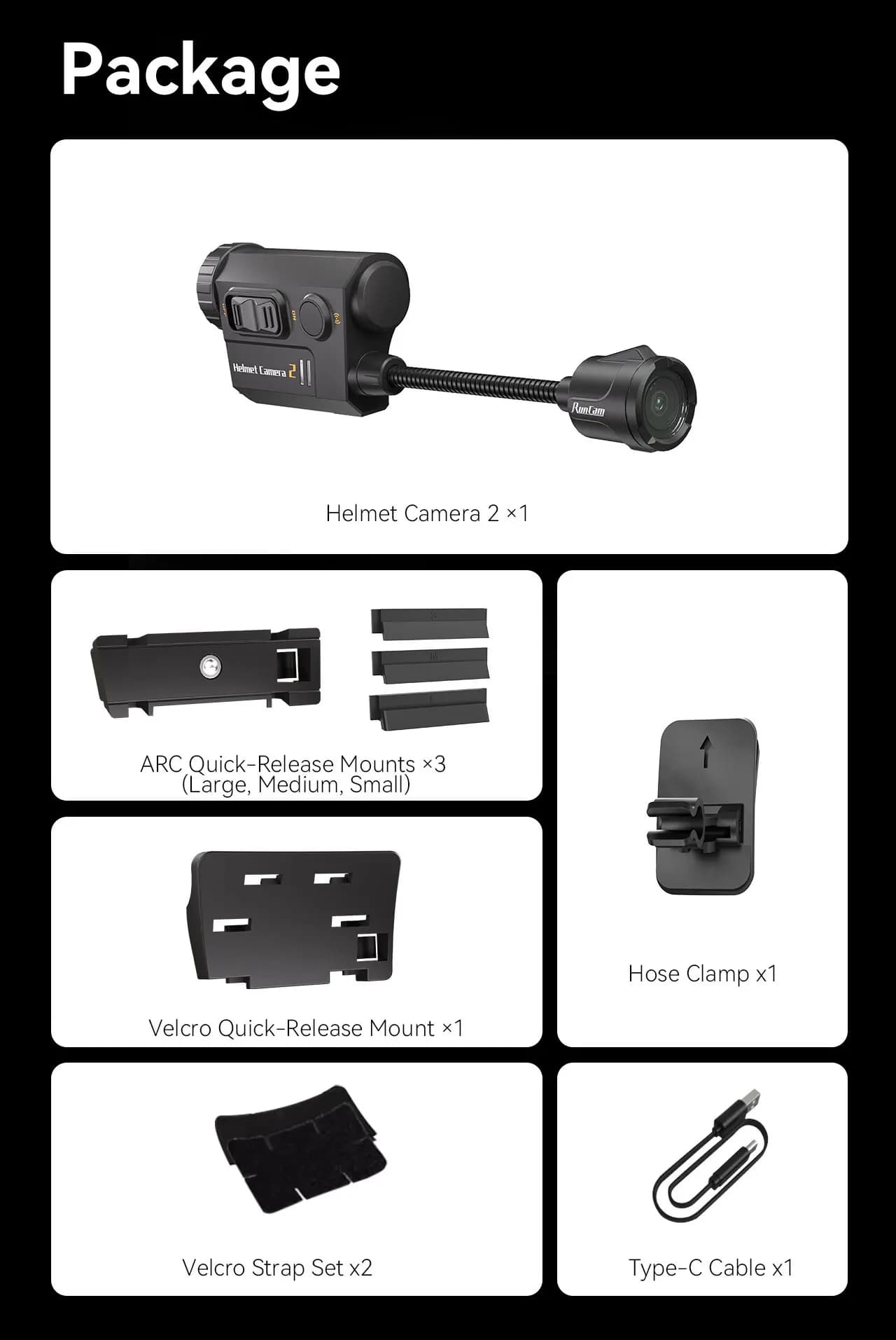 RunCam Helmet Camera 2 Helmetcam2  Night Recording Adjustable Lens Video Action Camera Repair Parts 5