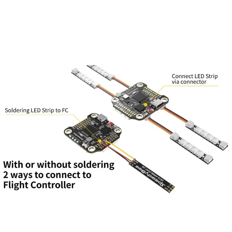 4PCS SpeedyBee Programable 2812 Arm LED Light Armlight 5V RGB For RC FPV Racing Freestyle Whoop Drone Quadcopter Runcam 3