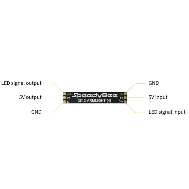 4PCS SpeedyBee Programable 2812 Arm LED Light Armlight 5V RGB For RC FPV Racing Freestyle Whoop Drone Quadcopter Runcam 4