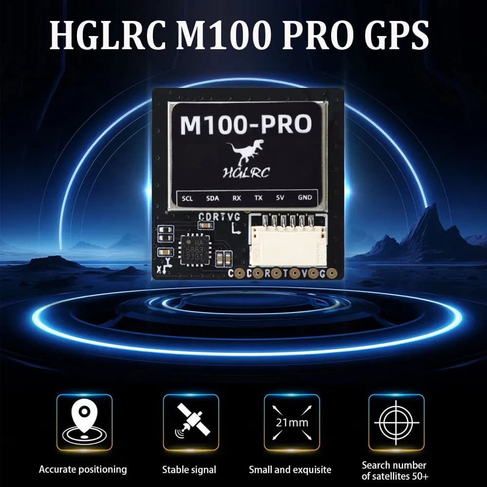 HGLRC M100 PRO GPS Chip B101 10th Generation Protocol Chip QMC5883L Compass for FPV Racing Freestyle Drones 2