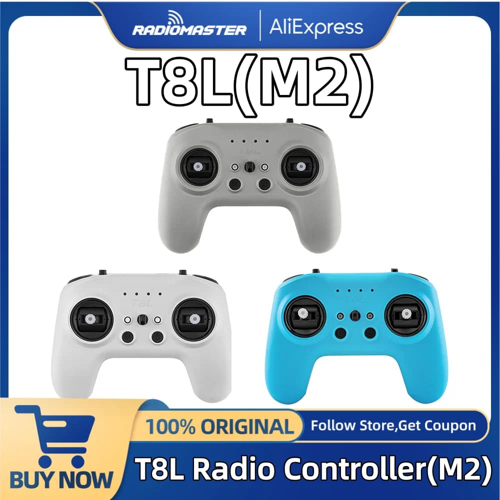 RadioMaster T8L Radio Controller 2.4G ELRS Transmitter 10CH Hall Gimbal Remote Controller USB-C for FPV Drone