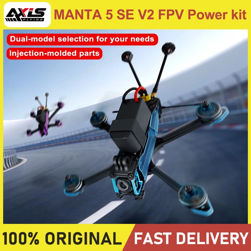 Axisflying Manta 5 SE DC V2 6S FPV Drone Analog/O4 Dual Version Built-in GPS Long Range Freestyle High Stability Durable 5 Inch