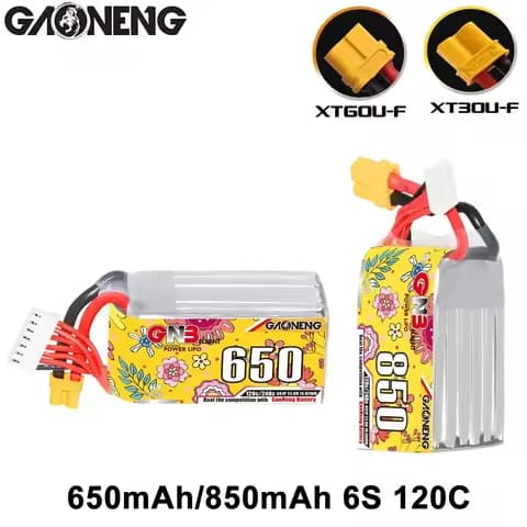 GNB 650mAh 850mAh 6S 22.8V HV 120C XT30 XT60 LiPo Battery For Brushless Drones Propeller FPV Cinelog Cinewhoop UAV Quadcopter