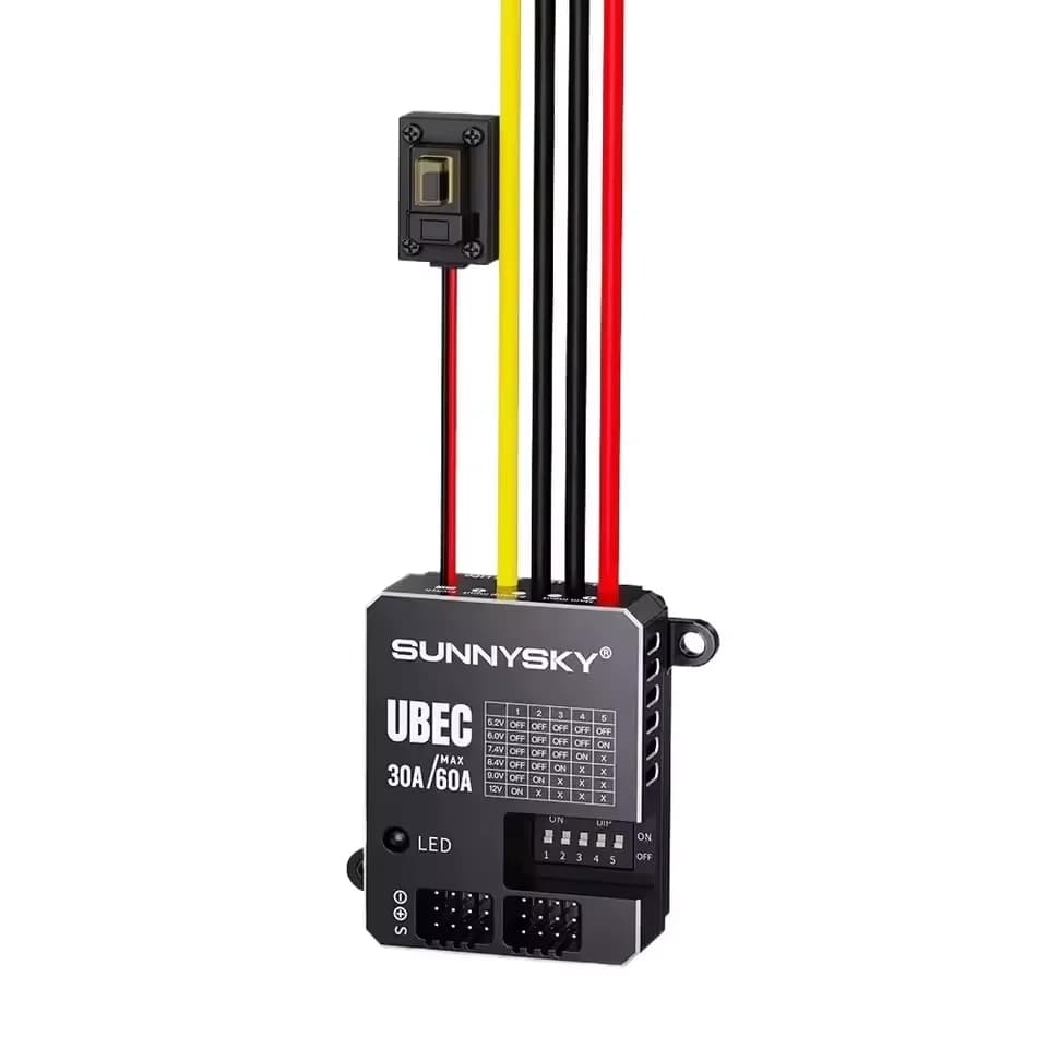 SUNNYSKY 30A HV UBEC 3-18S 9-80V Input Adjustable 5.2/6/7.4/8.4/9/12V Output /8 Parallel Outputs/aluminum Case For RC Model