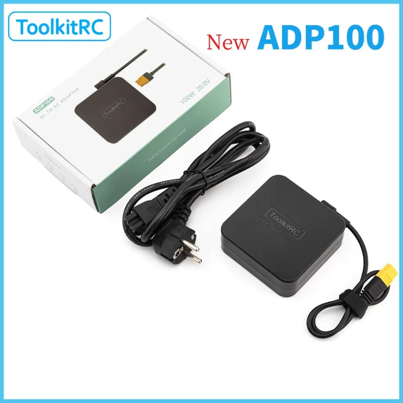ToolkitRC ADP100 Power Supply Unit Adapter For Rc FPV Car Lipo LiHV NiMh Battery Balance Charger XT60 Output