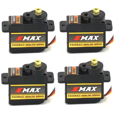 2026 New EMAX ES08MAII 12G Mini Metal Gear Analog Servo RC Hobby Simulation Servo for Car Boat Helicopter Airplane