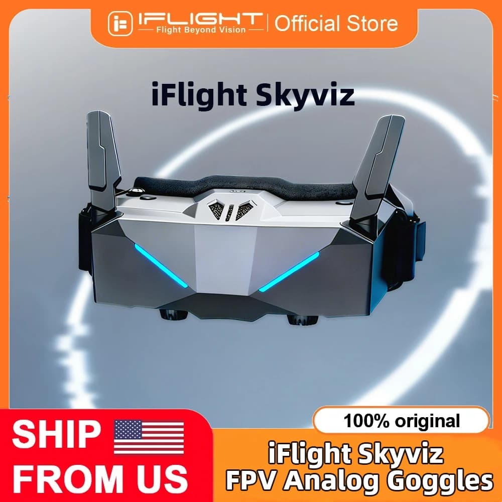 iFlight Skyviz 5.8GHz FPV Analog Goggles Dual 100Hz Micro-OLED 1920*1080 HD DVR