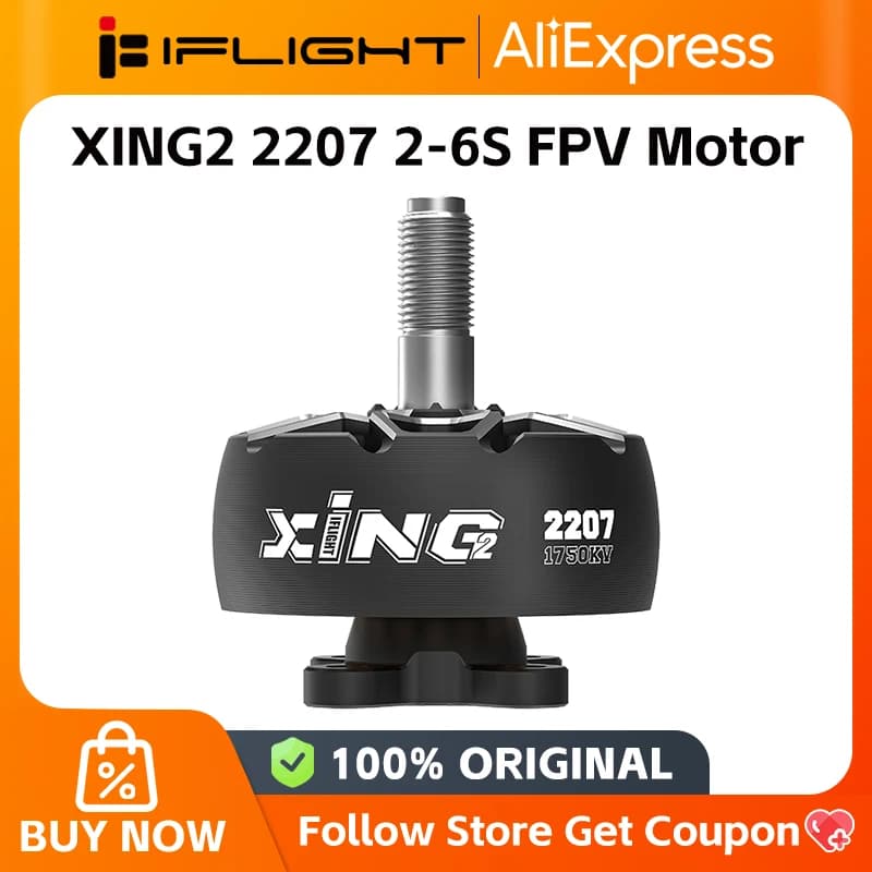 iFlight XING2 2207 2750KV 4S / 1750KV 6S FPV Motor Unibell with 5mm titanium