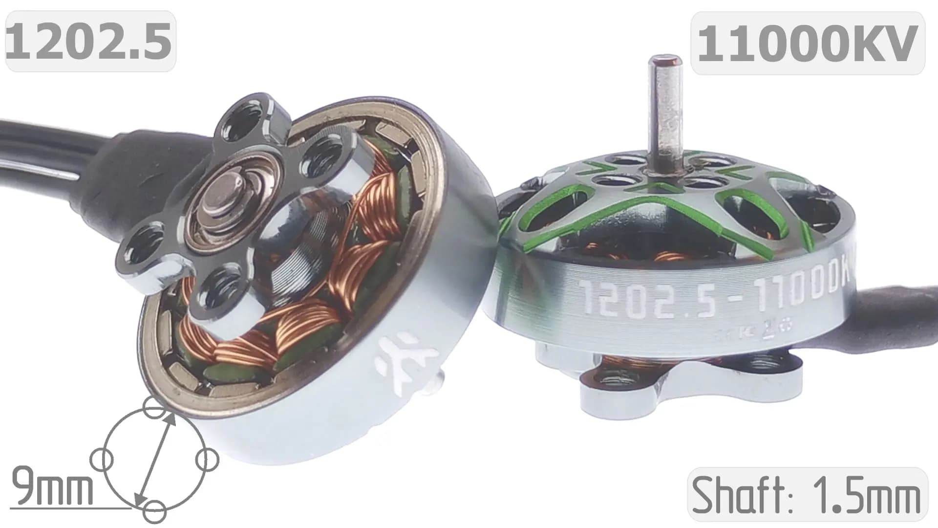 HGLRC SPECTER 1202.5 Brushless Motor 11000KV 1-2S LIPO for FPV Freestyle 85mm 2.5inch Toothpick 3inch Long Range Drones