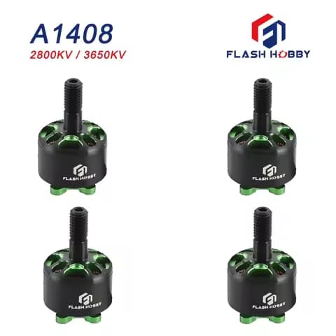 1PC/4PCS FlashHobby Arthur Series 1408 1408 2800KV 3650KV Brushless Mini RC Motor for FPV Racing Multicopter Part