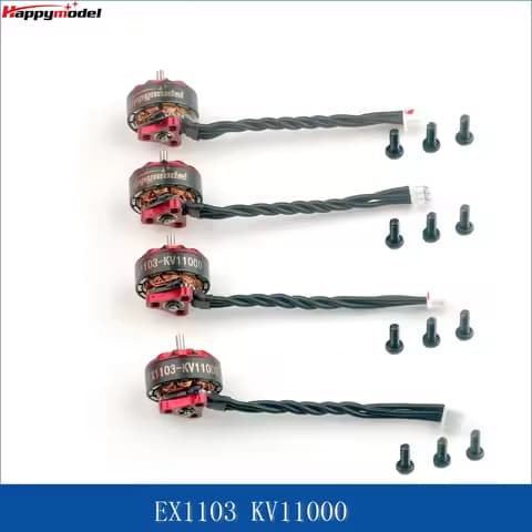 HappyModel EX1103 KV11000 1103 Brushless Motor 1-2S 1/4 Pieces Micro FPV Racing Motor Fit 90mm Bassline 2S RC Drone Accessories