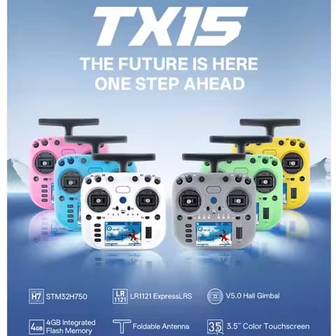 Radiomaster TX15 16ch 3.5inch IPS Touchscreen V5.0 Hall Gimbals Radio Controller ExpressLRS Built-in Gyro Microphone