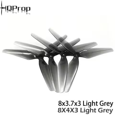 2/4Pair HQProp 8X4X3 8040 / 8X3.7X3 8037 3-Blade Propeller Black-Glass Fiber Nylon Propeller FPV Propeller for 8inch FPV Drones
