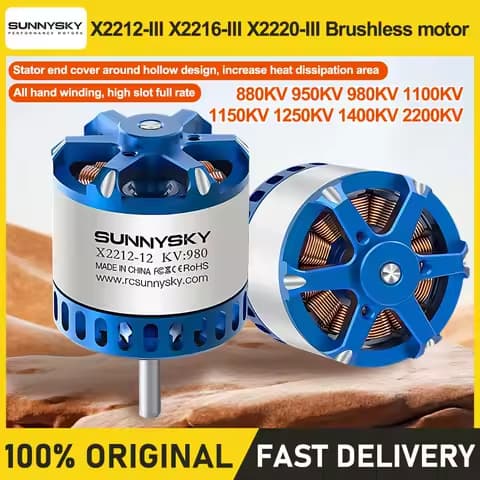 SUNNYSKY X2212-III X2216-III X2220-III 880KV 950KV 980KV 1100KV 1150KV 1250KV 1400KV 2200KV Motor for RC FPV Drones Parts