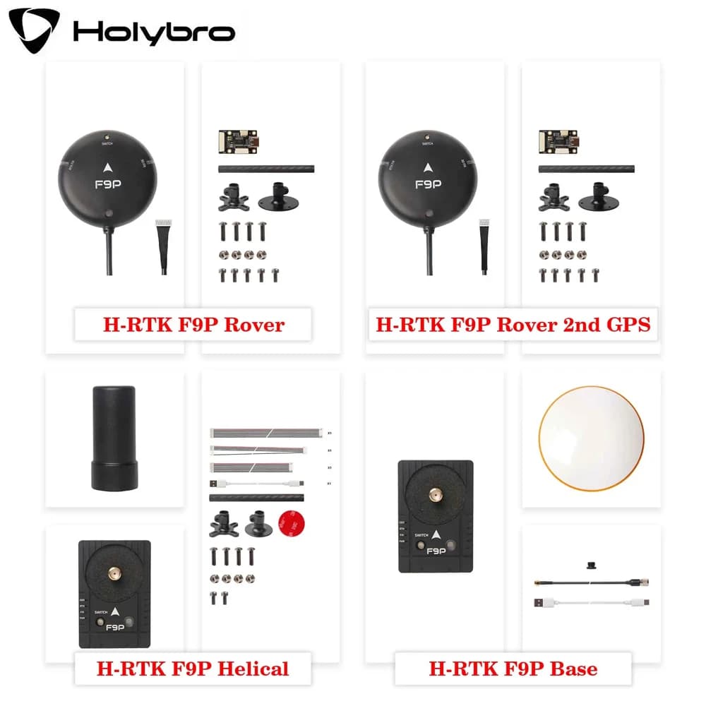 Holybro H-RTK F9P GNSS Series IST8310 Compass Rover/ Rover 2nd GPS/ Helical/ Base for RC FPV Drone