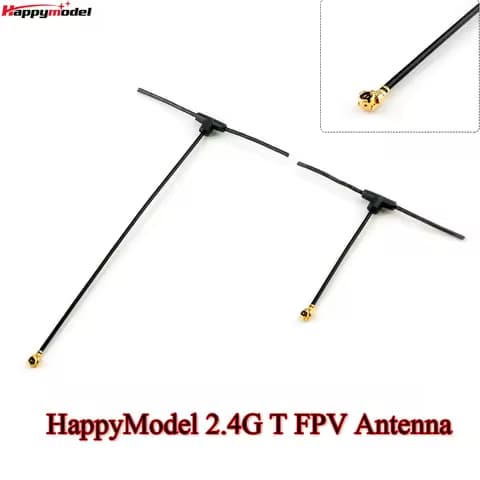 Happymodel 2.4G T Omnidirectional FPV Antenna 40MM 90MM IPEX U.FL For ELRS EP1 EP2 Receiver TBS Tracer RC FPV D